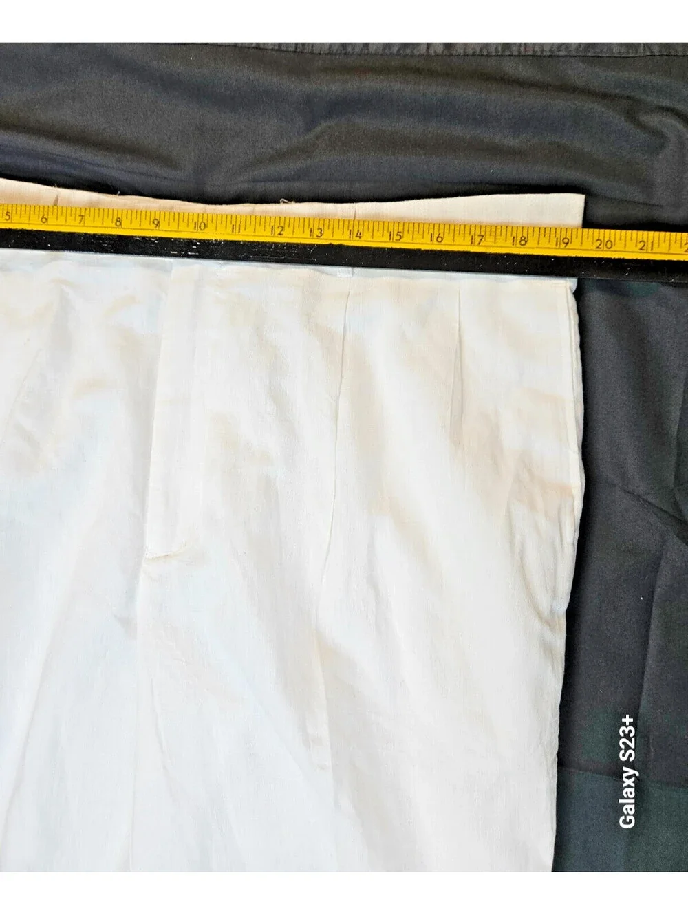 New Gen Mens W38/L34 100% white linen summer cuffed trousers